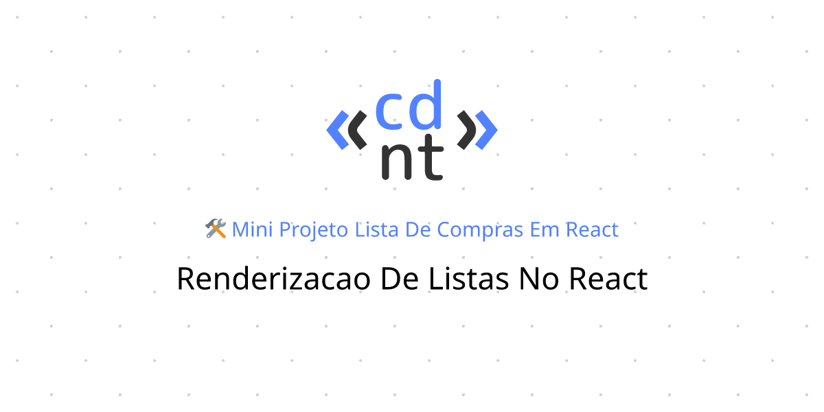 Renderização de Listas no React | Lista de compras em React | Codante.io